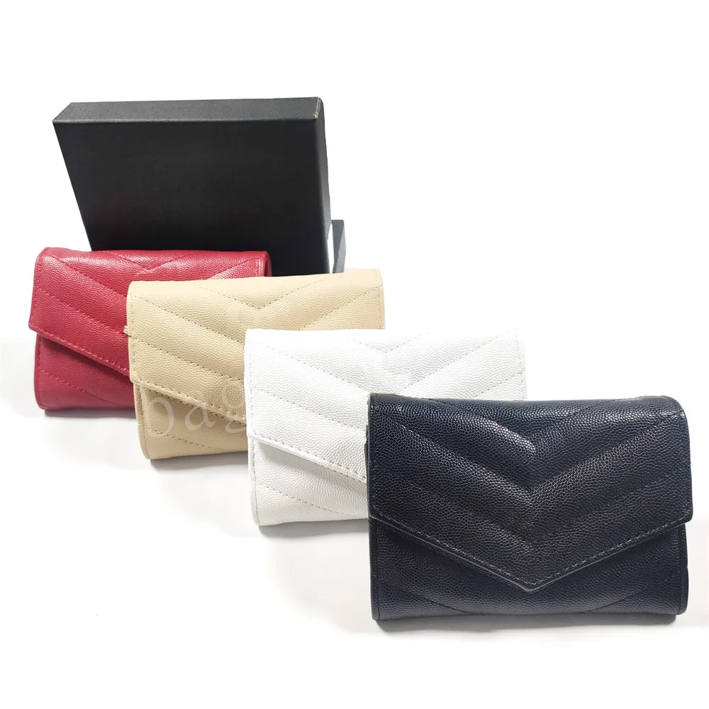 Hoge kwaliteit portemonnee Designer portemonnee dames luxe flap portemonnees kaarthouder Porte Monnaie vrouw handtassen heren