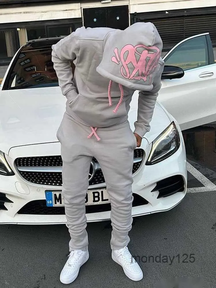 Hoodies dos homens moletons Y2K Mulheres Streetwear Casual Hoodie Synaworld Oversized Two Piece Set Moletom Tracksuit Syna World Homens Roupas 230815