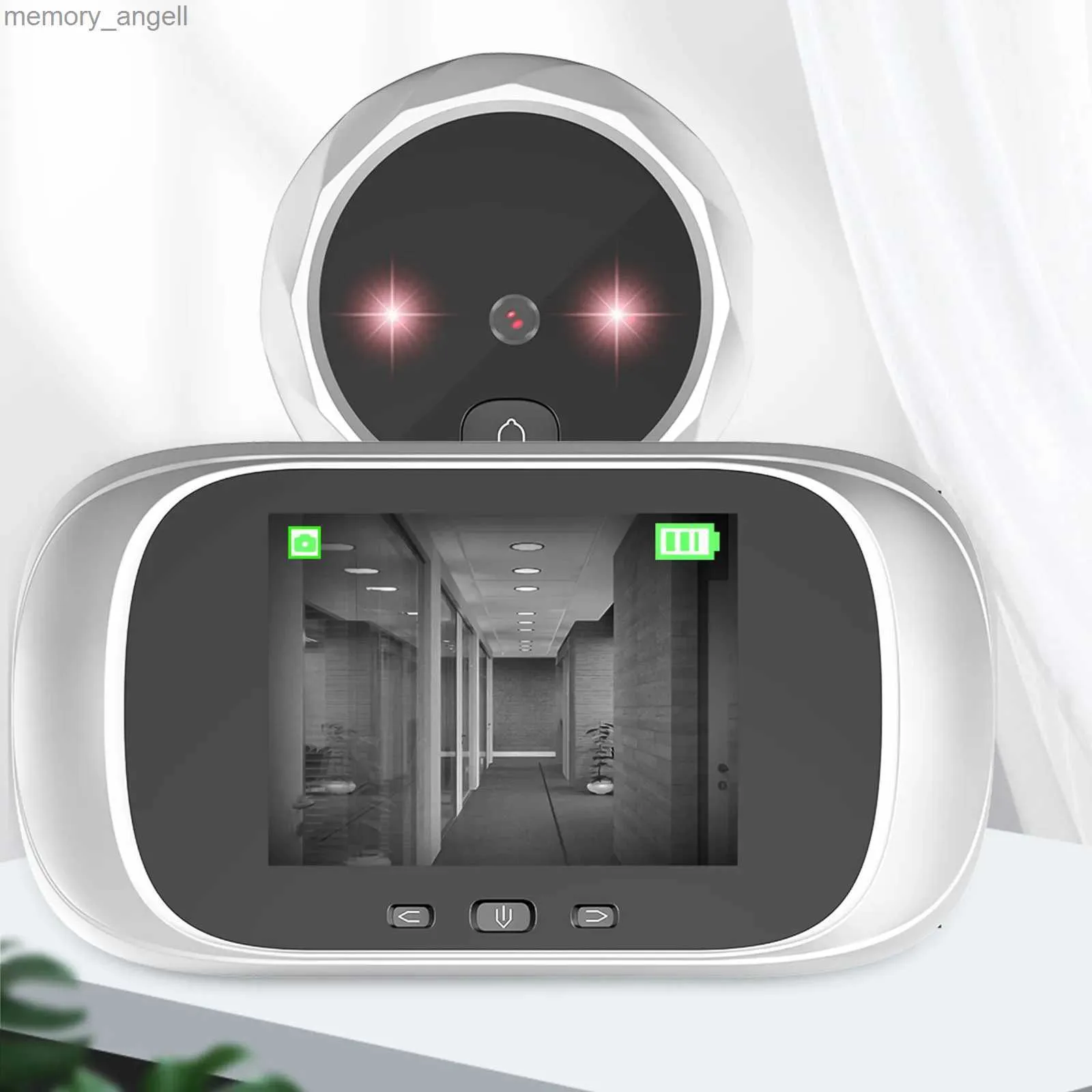 Doorbells Digital Door Viewer Integrated Doorbell with Night Vision Electronic Peephole with 2.8 inch LCD Screen YQ2301003