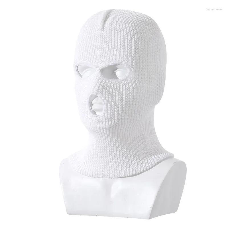 Basker full ansiktsskidskidmask hatt 3 hål balaclava armé taktisk cs vindtät stickad vinter varma unisex kepsar