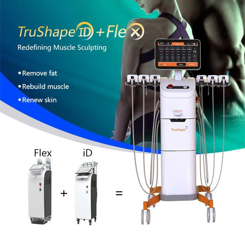 2 in 1 Trushape Id und Flex EMS Muskeltraining Trusculpt Monopolar RF Body Sculpting Trushape Fettlösendes Gewichtsverlustgerät