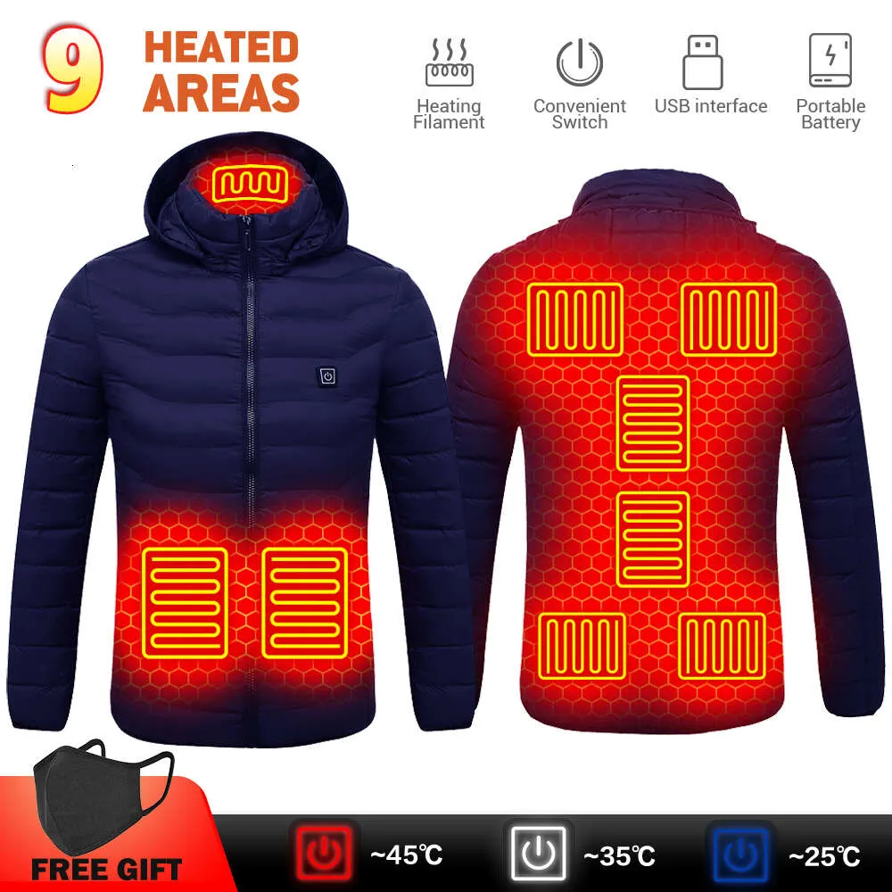 Självuppvärmd jacka USB Men s uppvärmning Väst kvinnor termiska jakcetkläder västar som jaktar vandring camping vinterrock