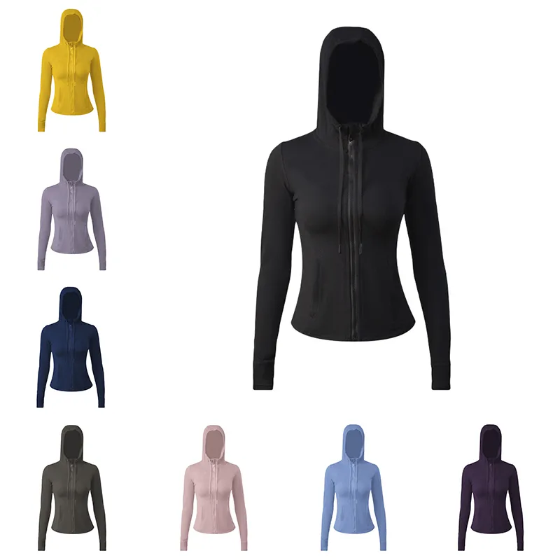 Yoga Wear Hoodies Sweatshirts Coats Women Designer Coat Sports Jacket Slip Fitness Chothing K