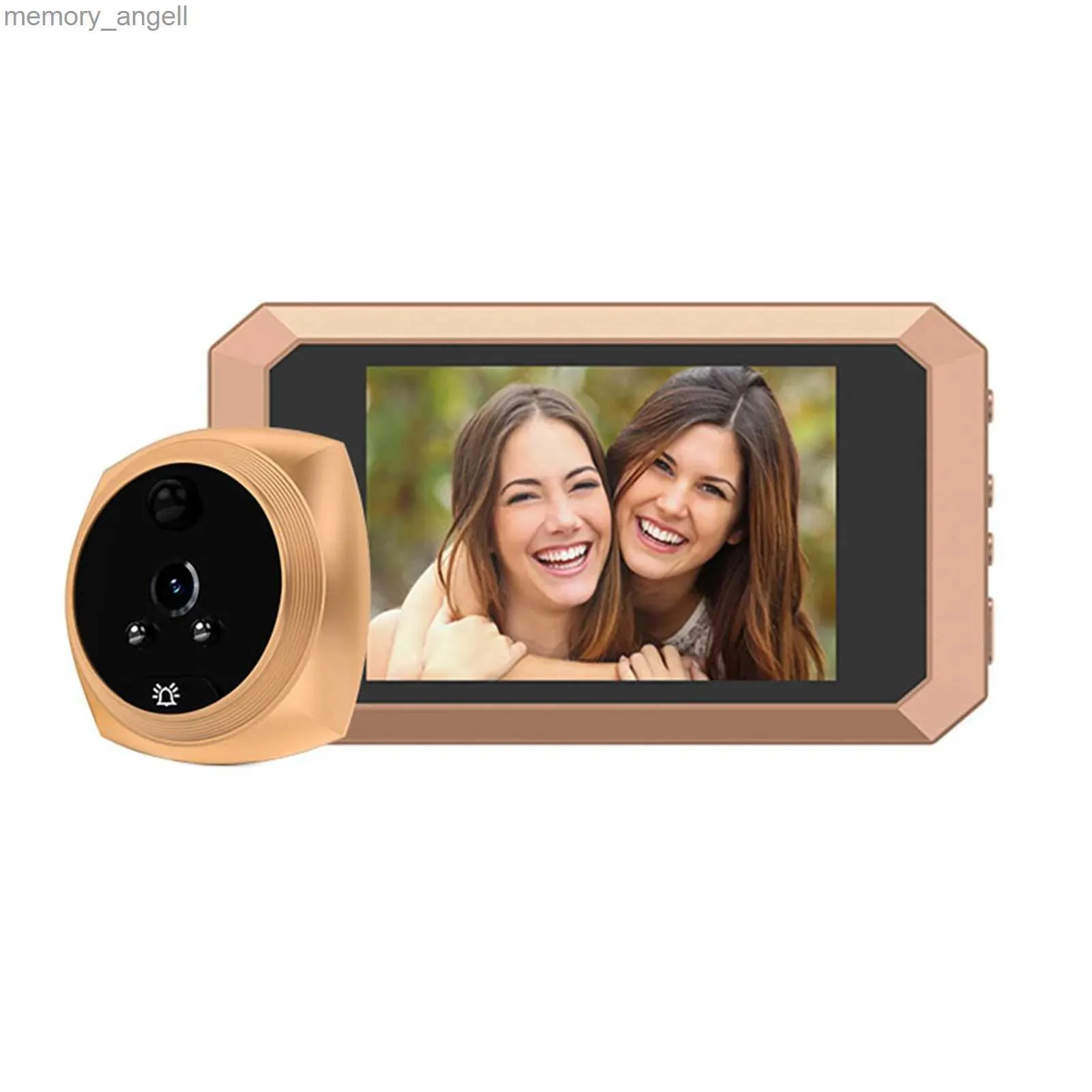 Campanelli di sicurezza domestica Campanello per porta Rilevazione movimento Spioncino Videocamera 1080P HD Video Smart Door Viewer Campanello video elettronico da 4,1 pollici YQ2301003