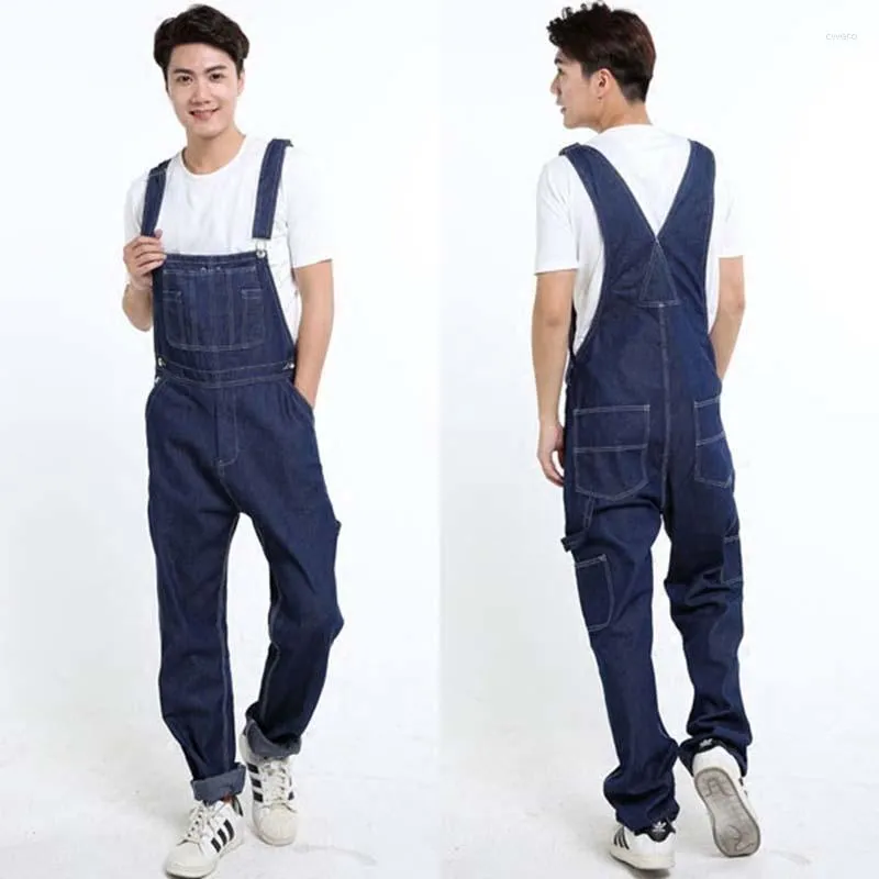 Men's Jeans Fashion Loose Baggy Denim Overalls Mens Cargo Pants Plus Size Trousers Hip Hop Harem Male Clothing