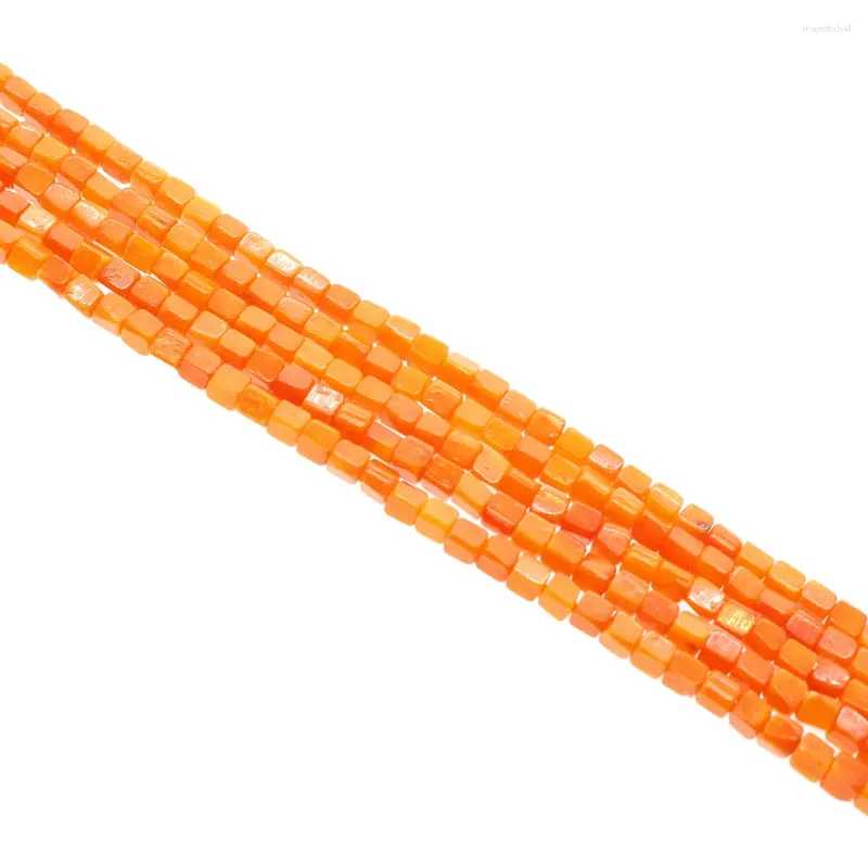 Beads 3mm Natural Coral Square Cube Loose High Quality Sea Bamboo Beadwork Fashion Necklace Bracelet DIY For Jewelry Find Making