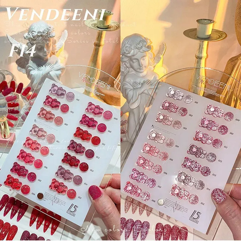 Vernis à ongles Rose Réfléchissant Glitter Nail Gel Vernis Effet Étincelant Soak Off Gel Semi Permanent Pour Manucure Nail Art UV Nail Gel 230928