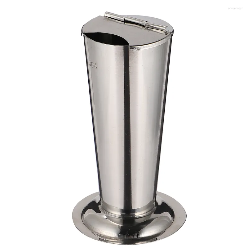Lagringsflaskor pincett Tub Jar rostfritt stål Tankhållare Vessel Cone Type
