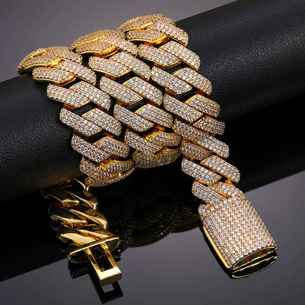 marka moda kobieta 9 mm biżuteria męskie 925 srebrna karta diamentowa tester vvs moissanite lodowany w Miami Cuban Link Chain