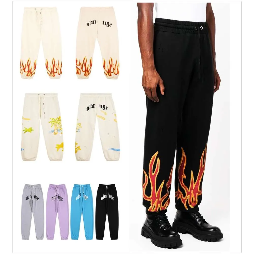 Palm Angles Designer Calças Homens Calças Cor Praia Imprimir Calças Corredores Sweatpants Cargos Graffiti Sweatpant Jogger Pantalon High Street Palm Angles Calças 9864