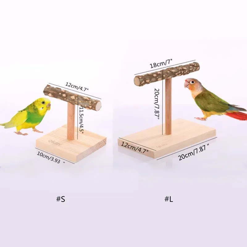 Support De Table Pour Perchoir À Oiseaux, Branche En Bois Naturel