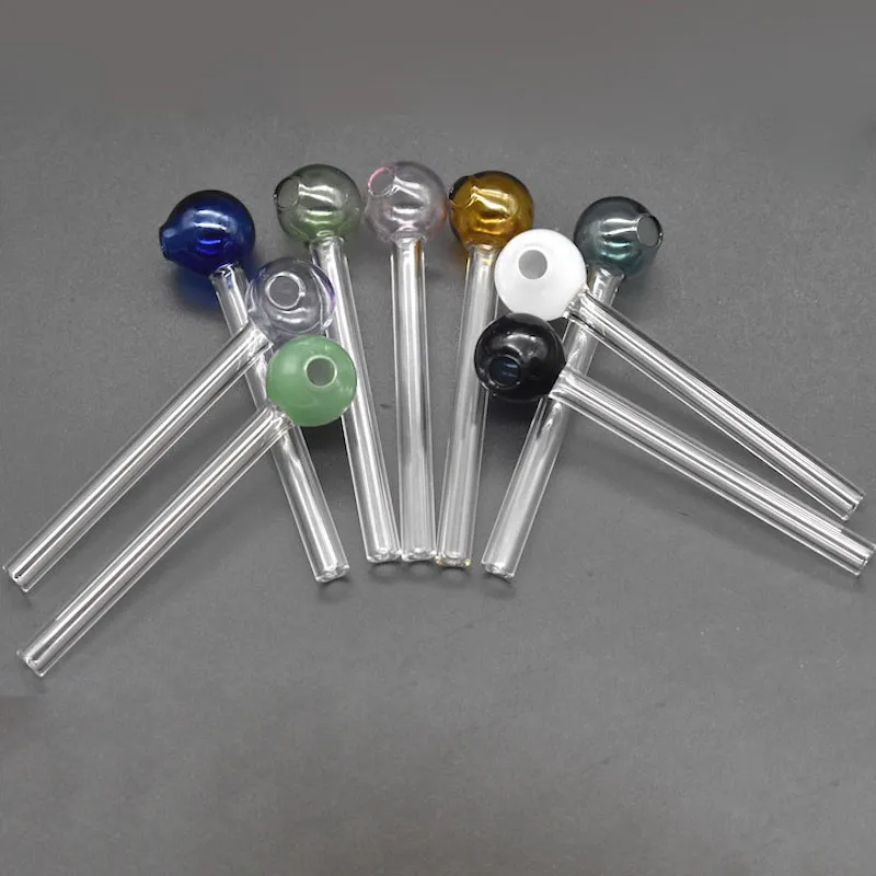 Günstige Mini 4 Zoll Glas Ölbrenner Rohr Löffel Pyrex Glas Handpfeifen für Rauchzubehör Tabakwerkzeug