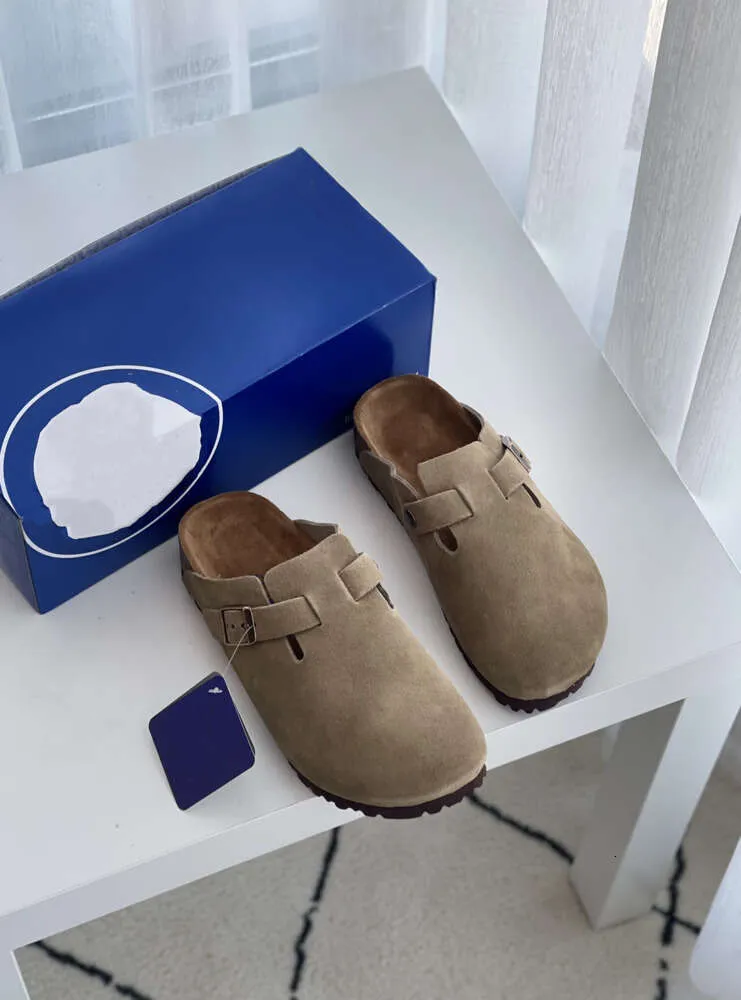 Suede Leather Clogs Slides: Comfortable Slip-On Slippers for Men