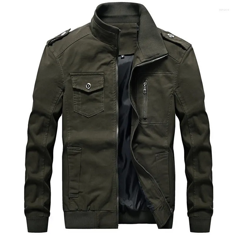 Jaquetas masculinas jaqueta de algodão lavado multi-bolso 3d roupas militares jaqueta masculino primavera outono gola 6xl