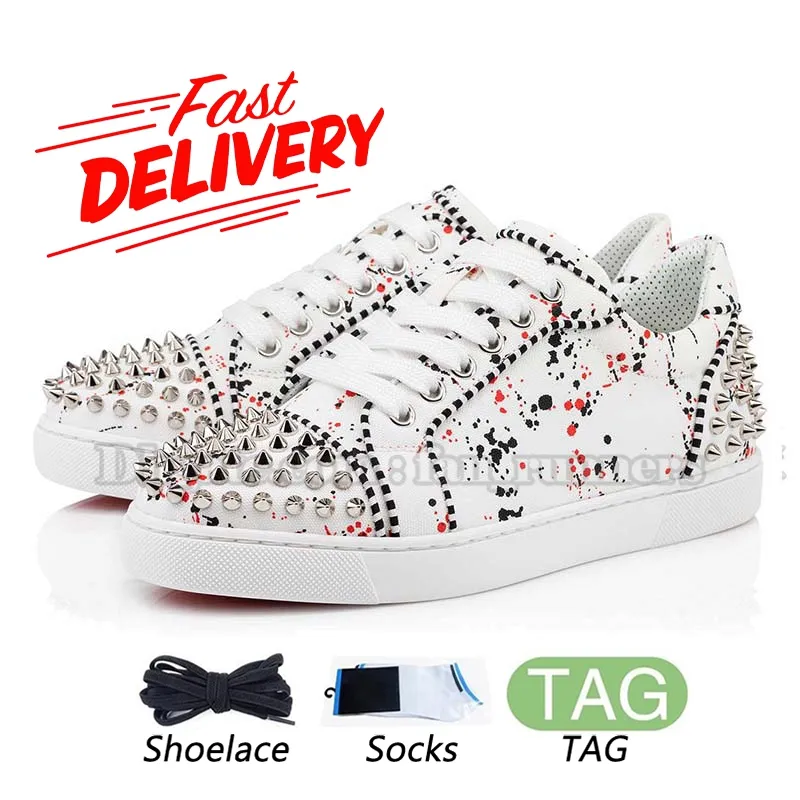 Wholesale Luxury Cut Leather Splike Solemate Sneakers With Wholesale Luxury Cut Leather Splike Solemate Sneakers With