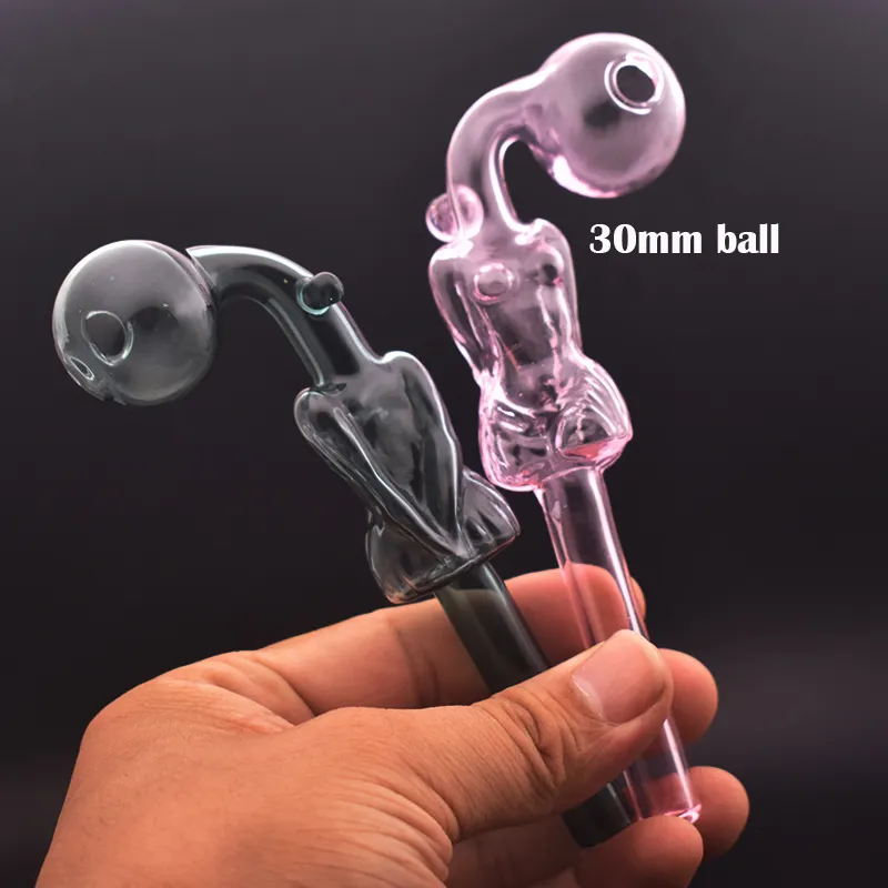 Wholesale Glass Oil Burner Pipes Sex Girl Model Smoking Water Pipe Beauty Diesign Oil Burners Balancer Hand Smoking Pipe with 30mm Ball