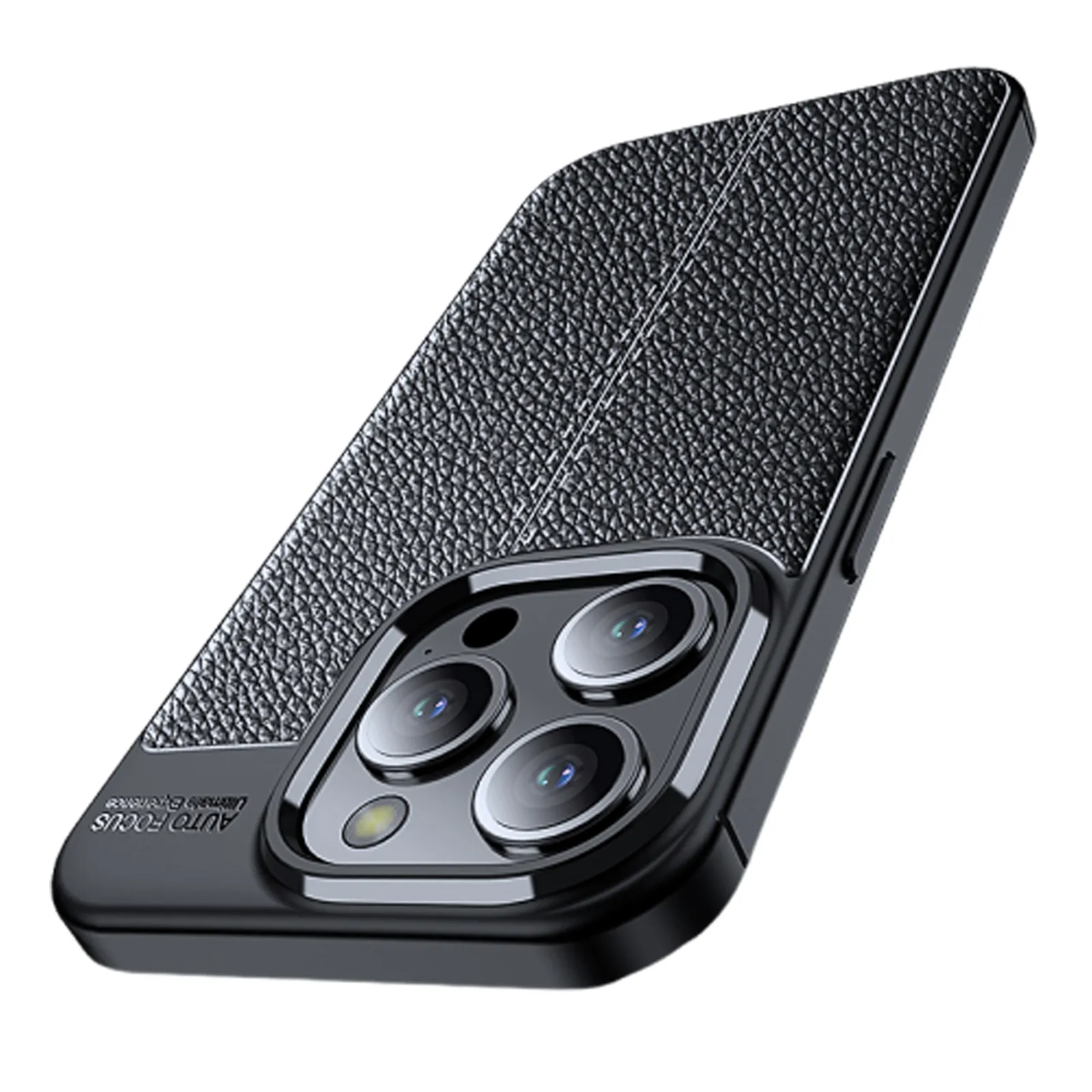 Тонкие мягкие чехлы для телефонов из кожи личи для iPhone 15 Pro Max 14 13  12 11 XS XR X 8 7 Plus, гибкая задняя крышка Funda