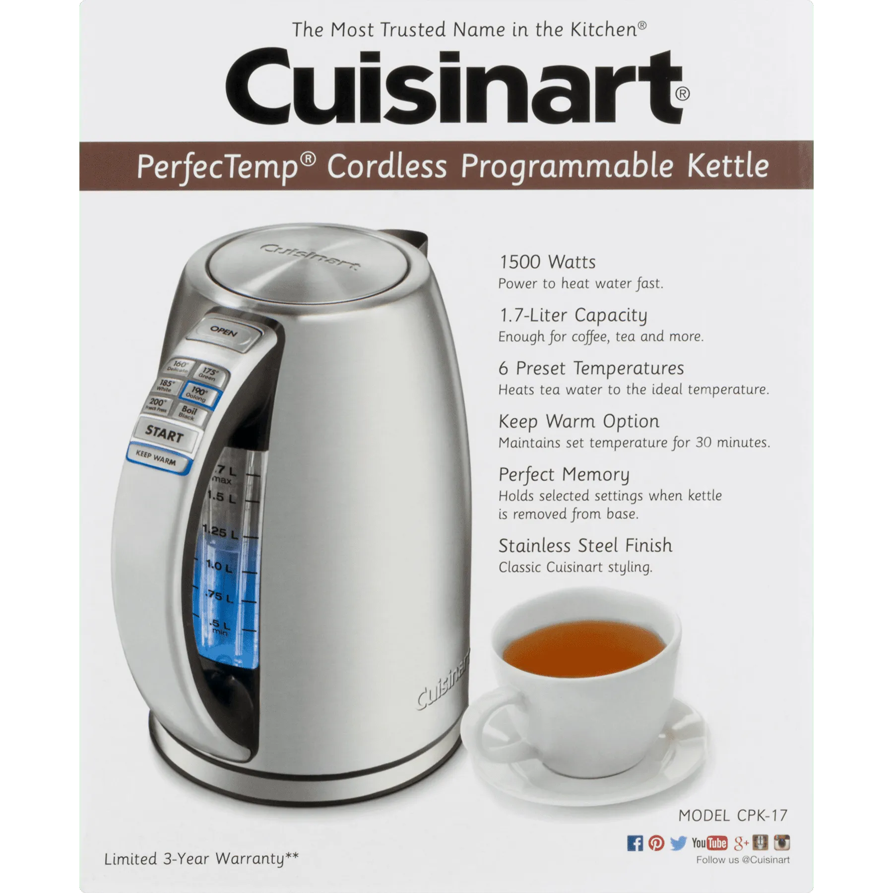 Perfectemp cordless electric kettle cheap
