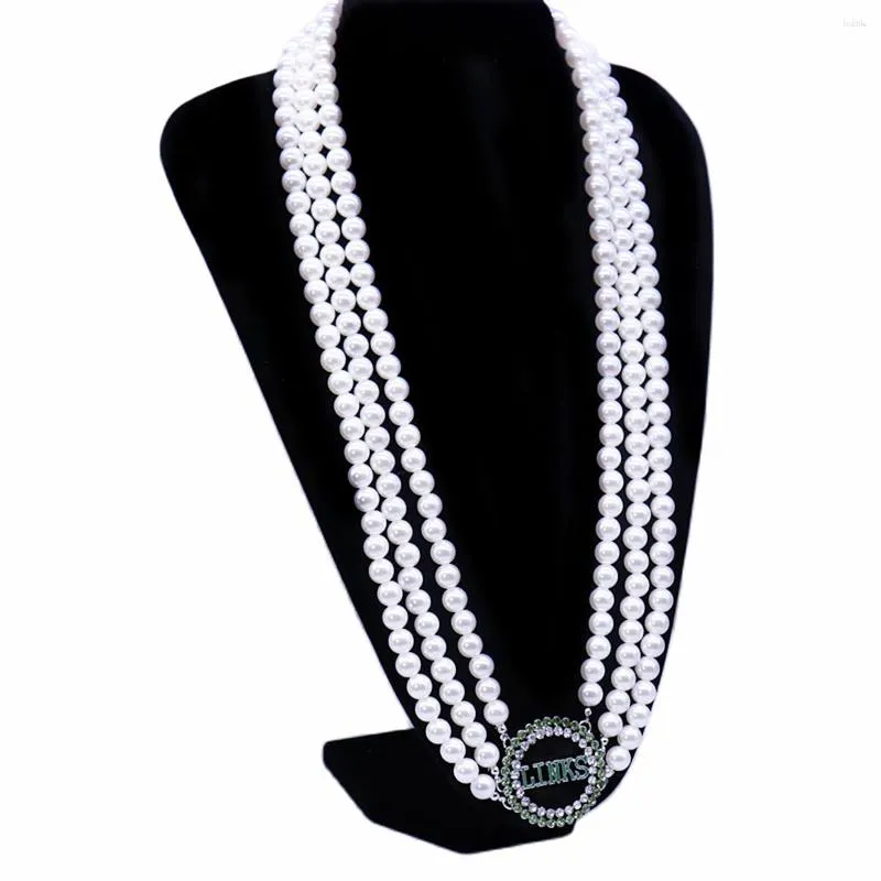 Choker Women oświadczenie Pearl Chain Group Community 1946 The Incorporated Links Naszyjniki