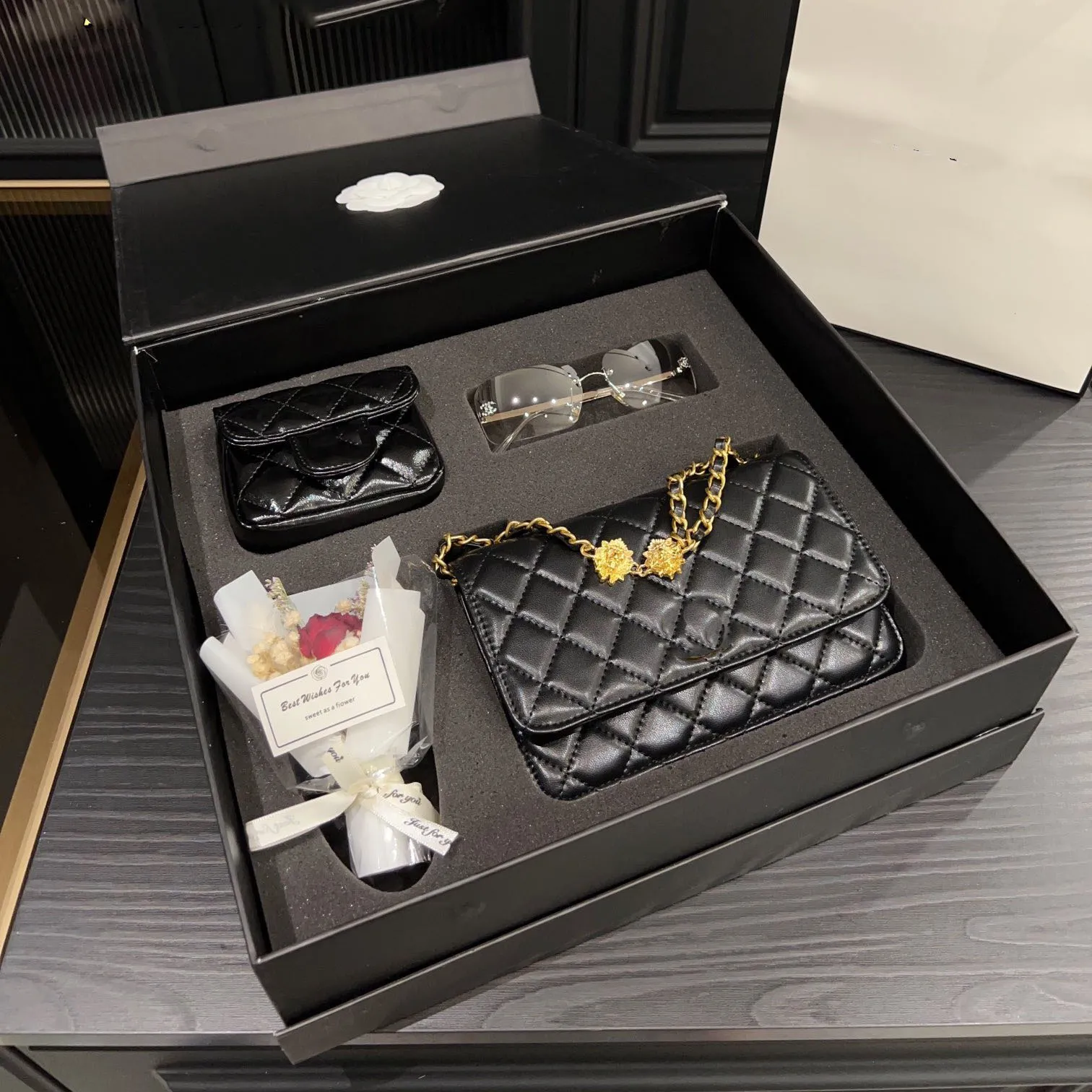 Chanel gift box with 4 classic bags new arrivals