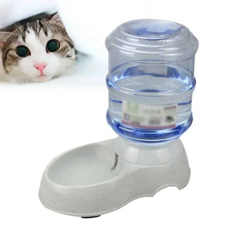 3 8L PET自動フィーダーウォーターフード水ディスペンサー大容量猫ドッグボウルペット用品