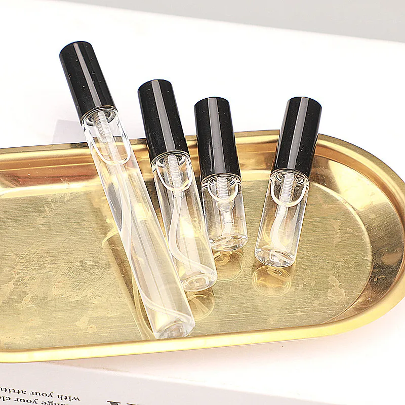 Lot De 5 Flacons à Parfum En Verre 10 Ml Avec Graduations - Neufs