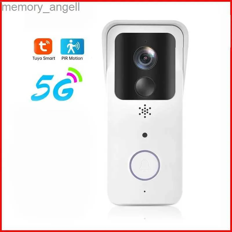 Sonnettes T32 Smart Vidéo sans fil Sonnette étanche Interphone double bande WIFI Vision nocturne 1080P YQ2301003