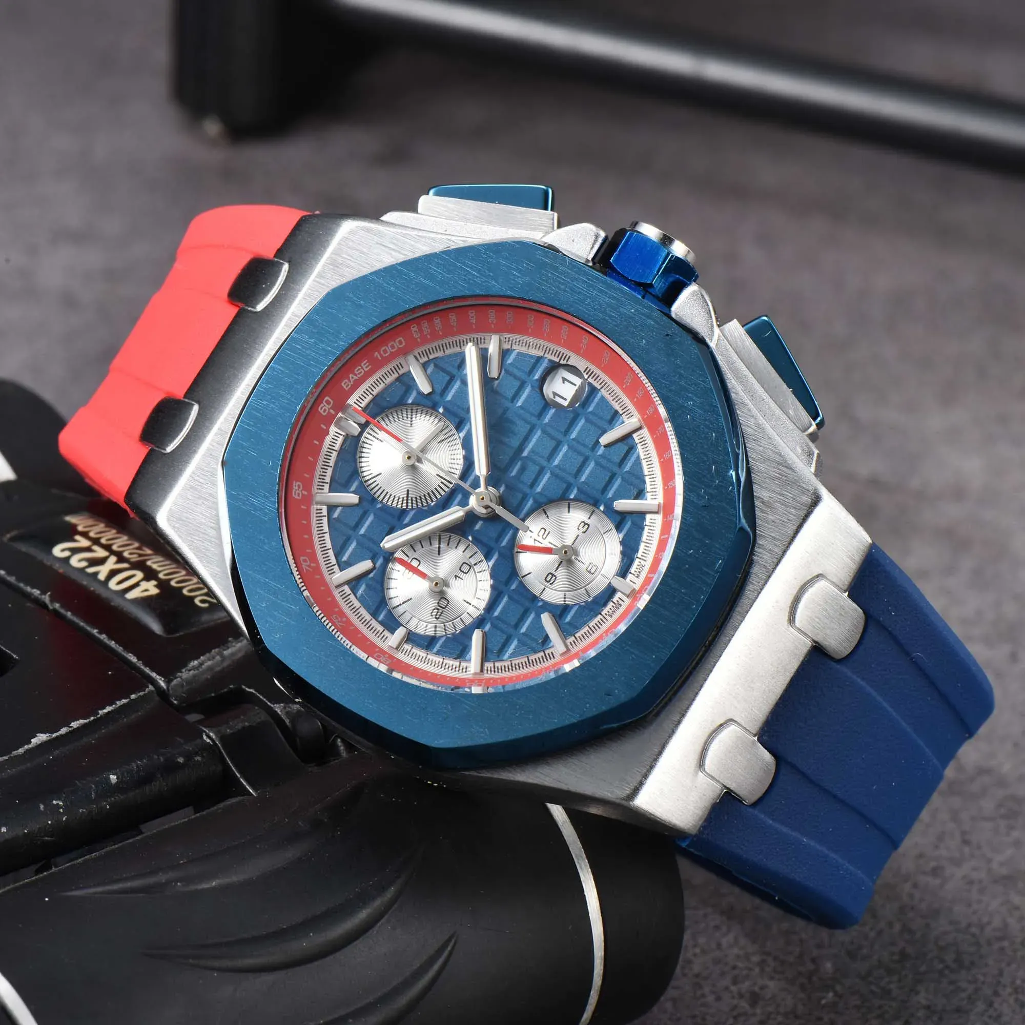 5A AP Men Mechanical Watch Automatiska klockor Rostfritt stål Remvattentäta Mens -armbandsur med originallåda