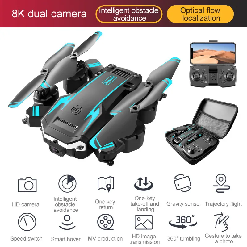 Drone with Camera for Adults, Aerial Photography Drone with 4K HD Three  Lens FPV Camera Drones for Kids 2.4 Wifi RC Foldable Drone Multirotors  Circle