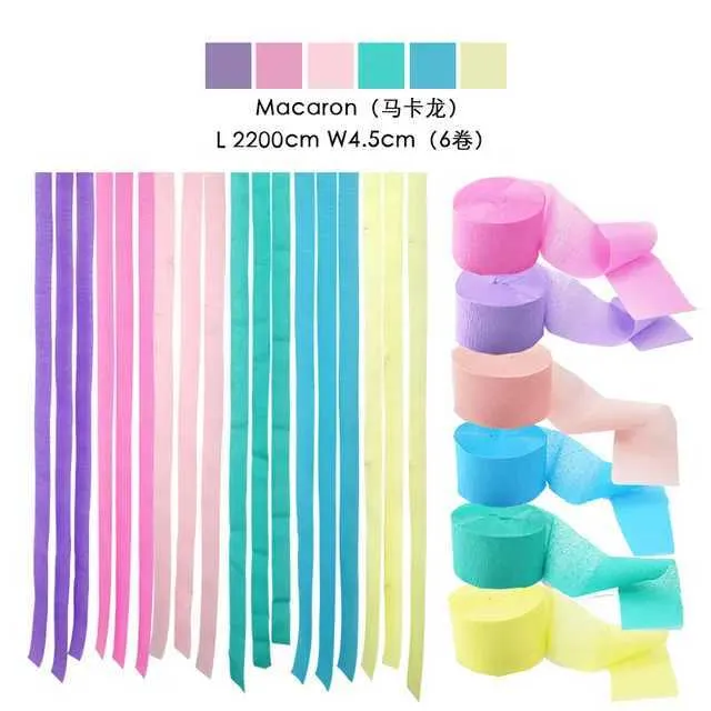 Rainbow Crepe Paper Streamers Decorations Crepe Paper Roll for Backdrop,  Birthday, Wedding - China Crepe Paper Streamer and Paper Streamer price