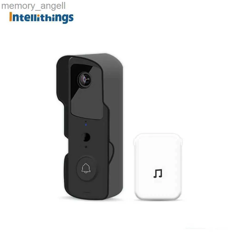 Doorbells Intellithings Tuya WiFi Smart Video Doorbell 1080P Waterproof PIR Security Camera Real Time Monitor Smart Life App Control YQ2301003