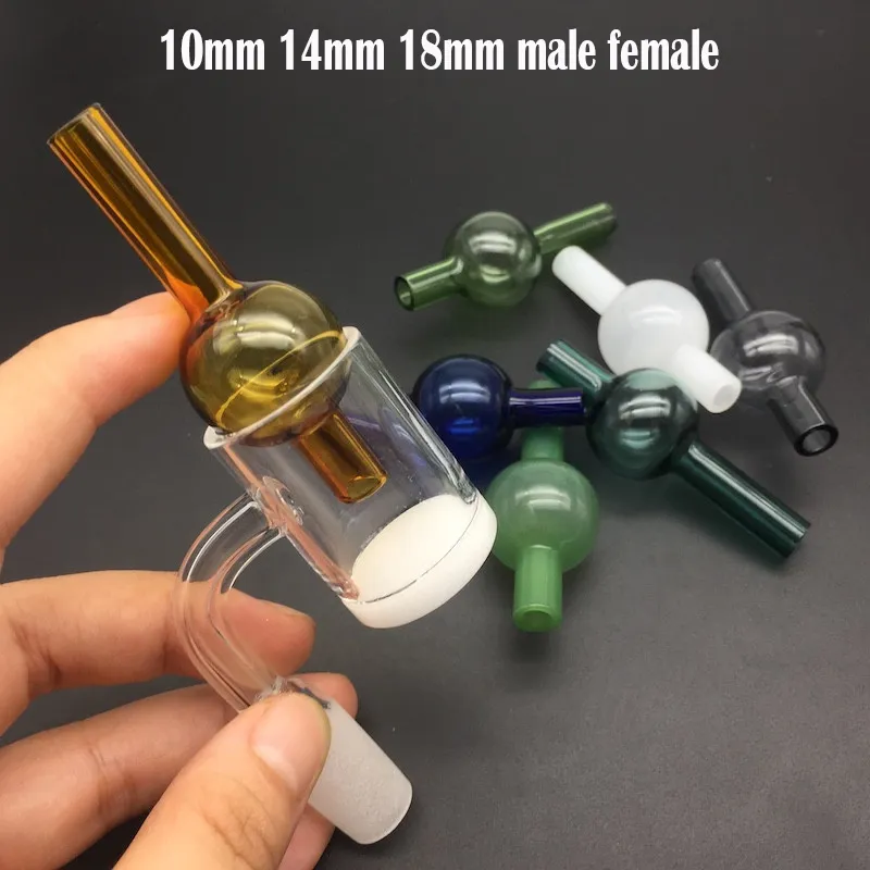 En gros 4mm d'épaisseur fond Quartz Banger clou avec verre Carb Cap femelle mâle 10mm 14mm 18mm pour eau huile plate-forme Bong