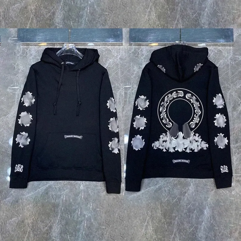 Tasarımcı Fermuarı Hoodies Erkek Ceketler Tasarımcı Kış Sweatshirts Hearts Hearts Hoodie Ch Uzun Kollu Ceket Gevşek Pamuk Ceket Kapüşonlu Erkek Kadın Hip Hop Sokak Giysileri