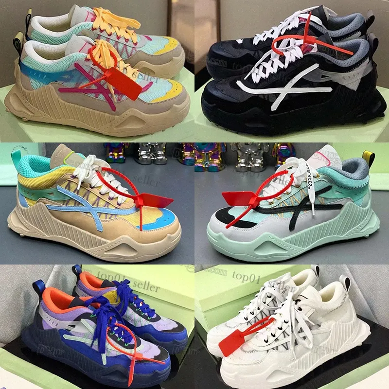 2023 designer casual skor odsy 1000 sneakers lyxiga män kvinnor vit svart gul ny dekorerad pil snörning sömmar sneakers bekväma tränare l4dh#