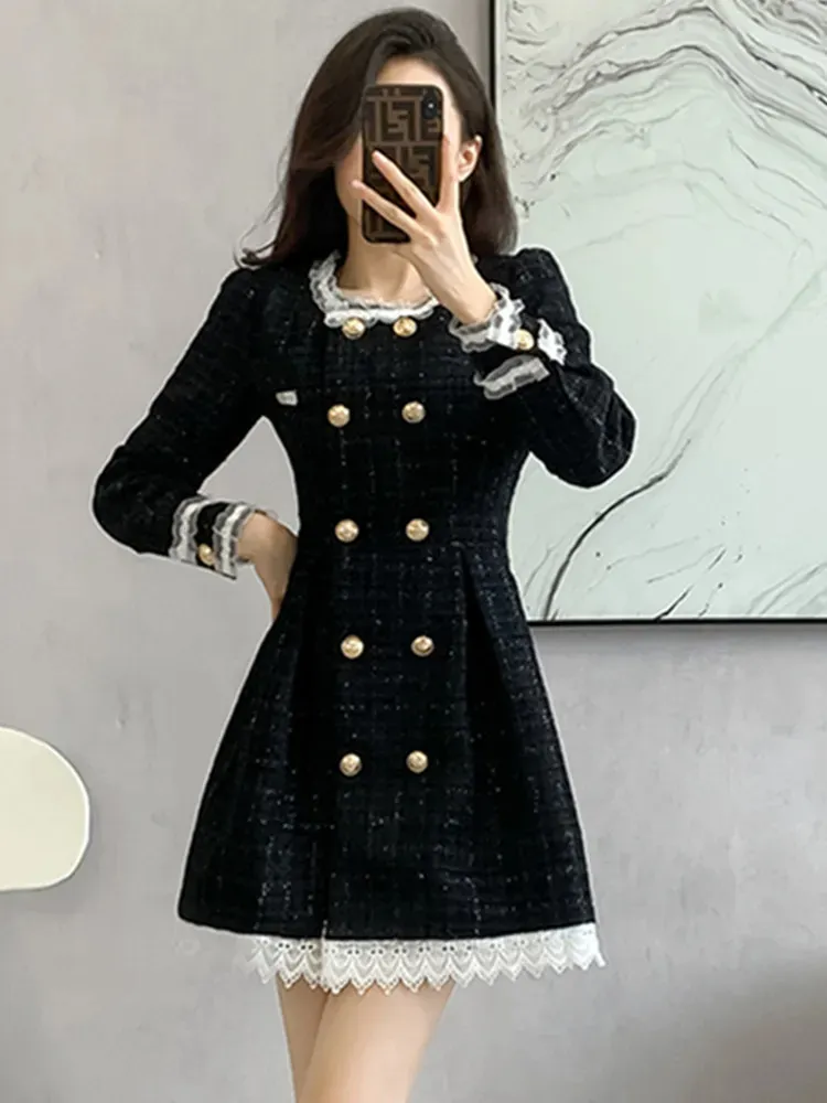 未使用タグ付‼️ Summer Tweed Dress black Mサイズ 未使用タグ付‼️ Summer Tweed Dress black M - メルカリ