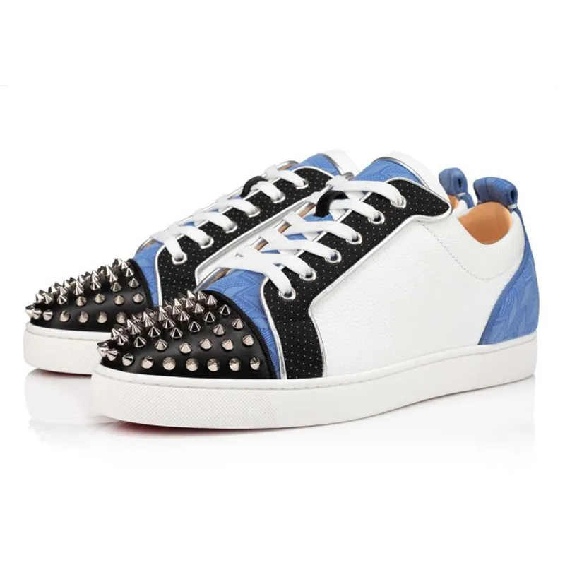 Wholesale Luxury Cut Leather Splike Solemate Sneakers With Wholesale Luxury Cut Leather Splike Solemate Sneakers With