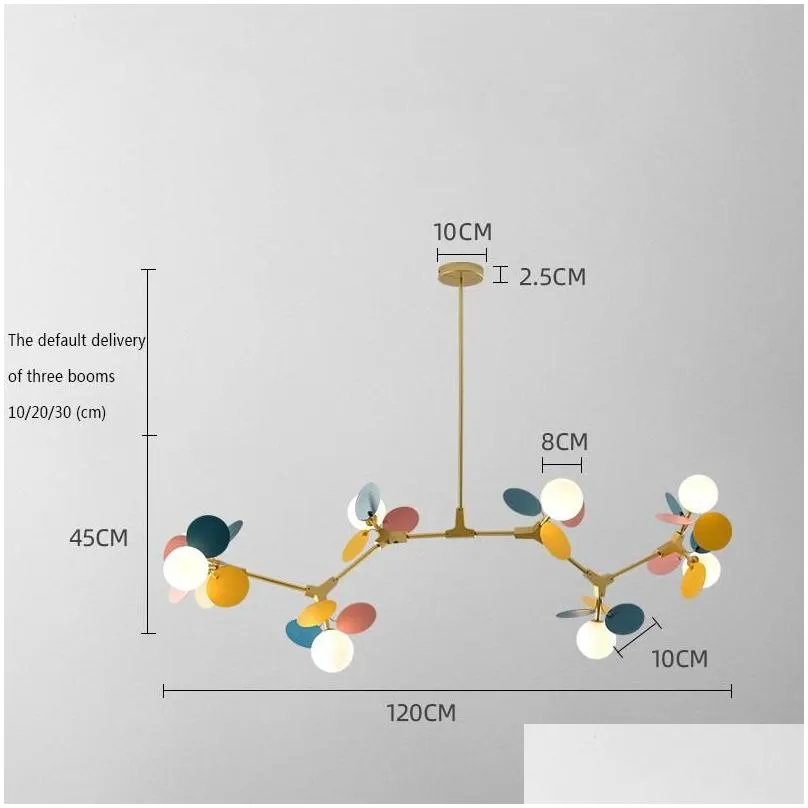 Żyrandole nordycka szklana szklarnia żyrandol lighitng jadalnia kuchnia wisząca lampa dzieci LED sufit Lights Dostawa L DH0EK