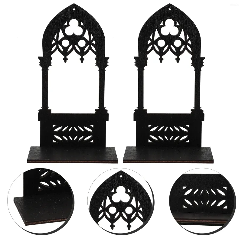 Ljushållare svarta ljus hållare mittpunkt bord bärbara ljusstakar dekorativa