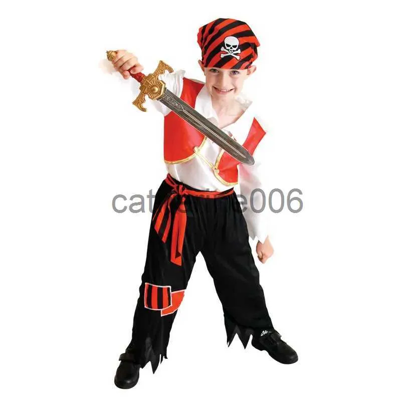 Ocasiões especiais ahoy matey menino traje meninos pirata capitão trajes para crianças halloween purim festa carnaval cosplay x1004