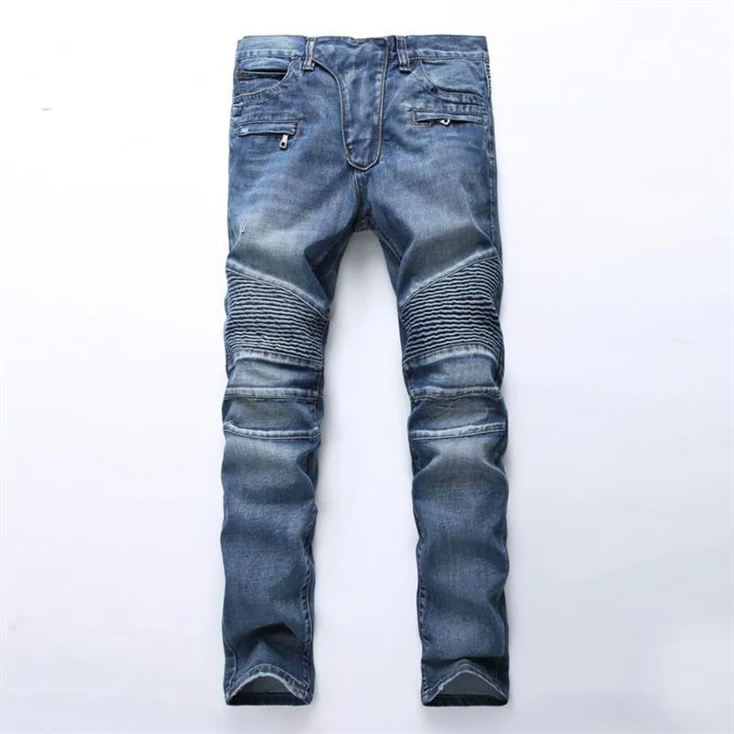 Designer Brand Men's Jeans Manual Paste Crystal Golden Wings Black Robin Jeans Herr Fashion Crime Zipper Pants2380