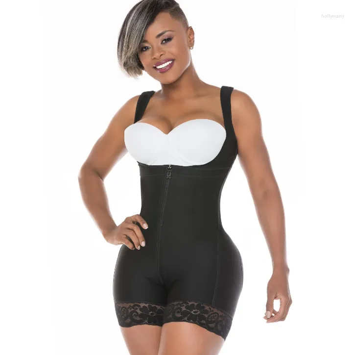 Adjustable Lace Bodysuit With Tummy Control, Zipper, Hip Lift, Shoulder  Strap, And Open Bust For Plus Size Shapers 4x From Hollywany, $24.14