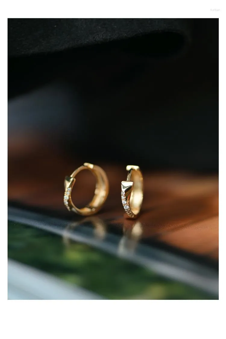 Серьги-кольца Mobius-S925, посеребренные, 18-каратное золото, дизайн для маленькой толпы, универсальные женские завитки из жареного теста