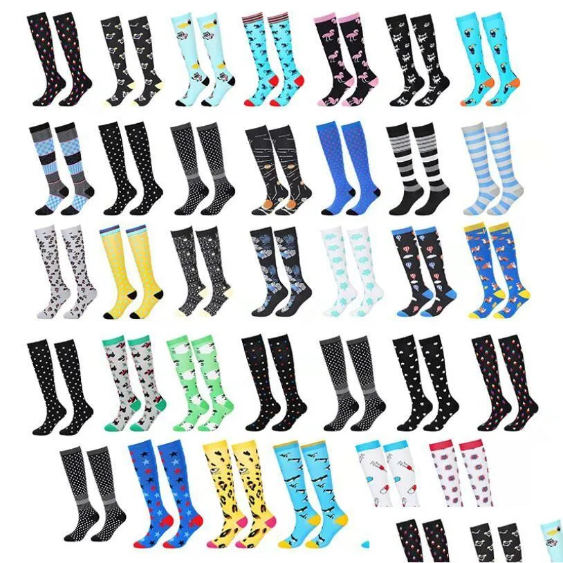 kids socks compression varicose 정맥 여자 여자 여자 남자 남자 재미있는 동물 귀여운 prints Unisex Outdoor Running Cycling Nurses drop deliv dhb8c