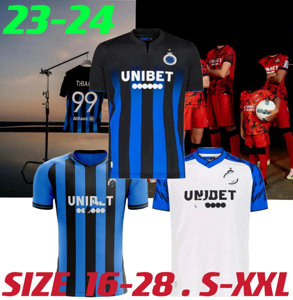 ClUb Brugge Kids Soccer Jersey -24 Kit: Home/Away Football Shirt Fan  Player JUTGLA, LANG More!