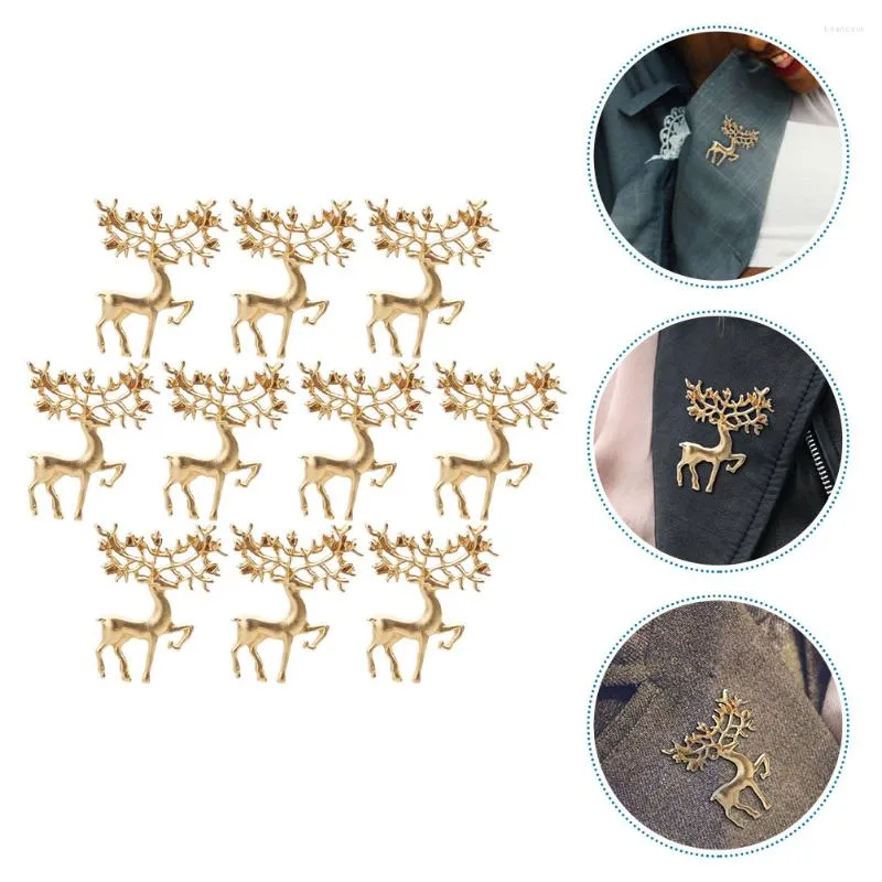 Broches de noël en forme d'élan, épingles à revers à la mode, thème de Corsage de cerf, boutons de collier en alliage pour vêtements