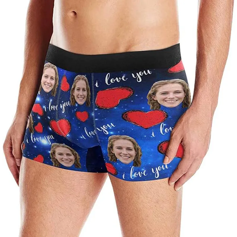 Personalized Face Boxer Briefs For Men, Custom Underwear With Wife/ Girlfriend Faces, Valentines Day Gift From 25,45 €