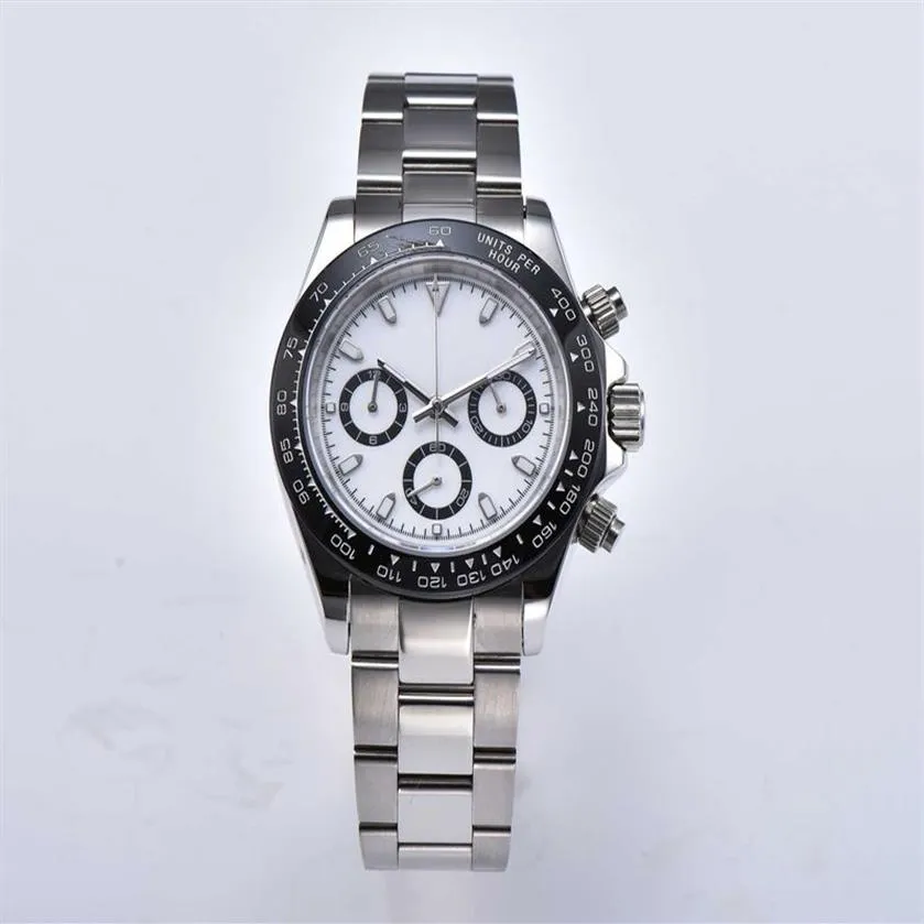 Japanese chronograph watch VK63 quartz movement 39MM sterile dial Luminous Hands sapphire fiberglass case bracelet TO637 H1012219k