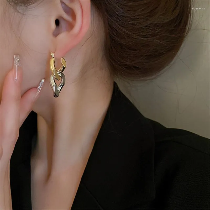 Dangle Earrings Metal Exaggerated And Irregular Ear Circle Europe America Nails Fashionable Women's Jewelry Party Gift