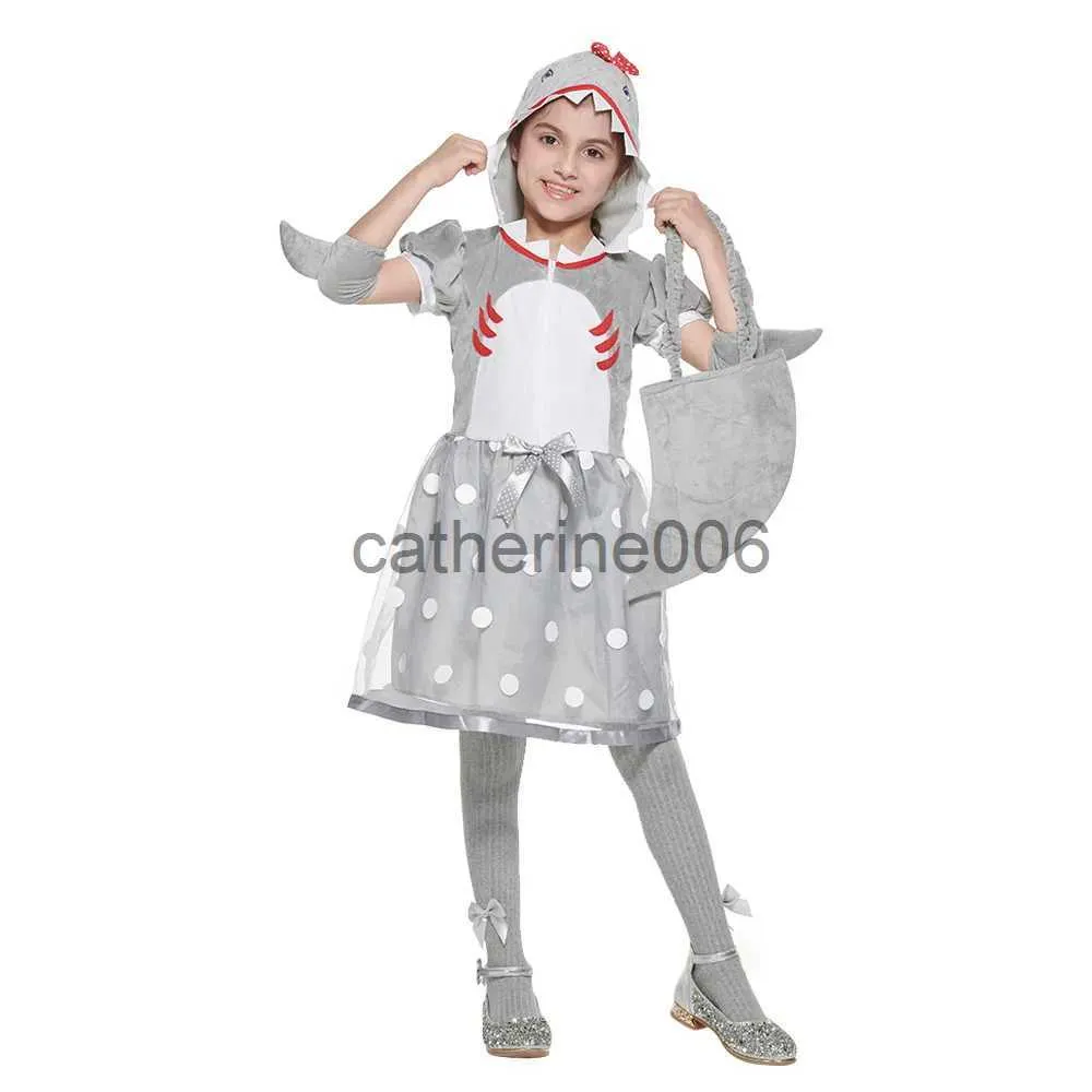 Specjalne okazje dziewczyna's Shark Sweetie Costume Halloween Costume For Kids Child Site Shark Fancy Dress Festival impreza odzież x1004