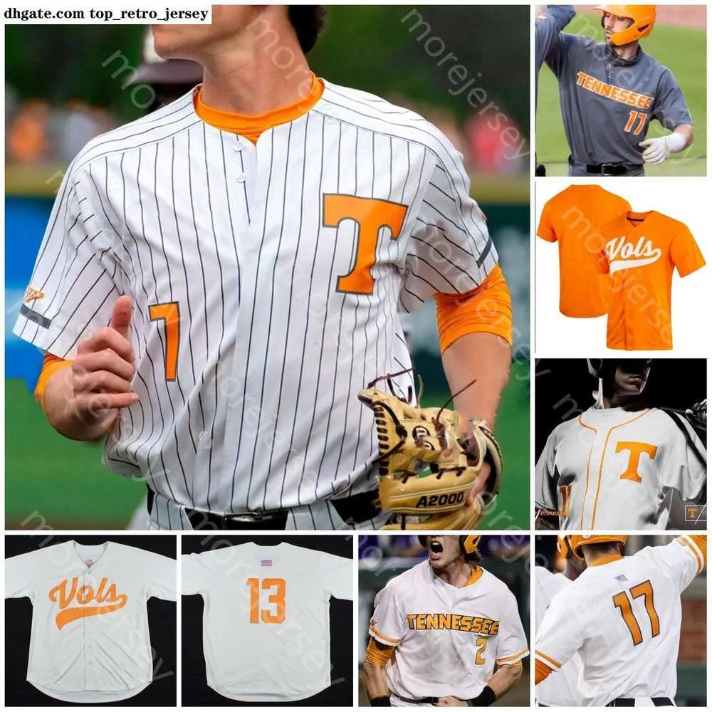 College slijtage HonkbalAangepaste NCAA College Tennessee Vrijwilligers Honkbal Jersey Nick Senzel Beck Blade Tidwell Max Ferguson Drew Gilbert Matt